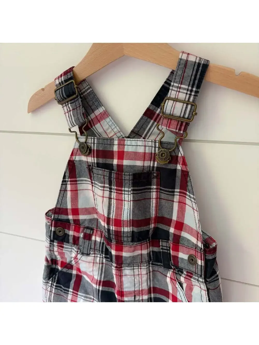 gymboree plaid shortalls